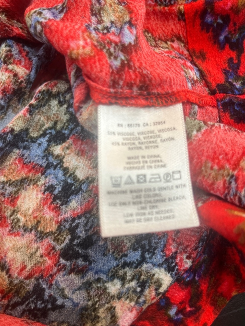 Maeve Red Multicolor V‑Neck Printed dress - Picture 8 of 8